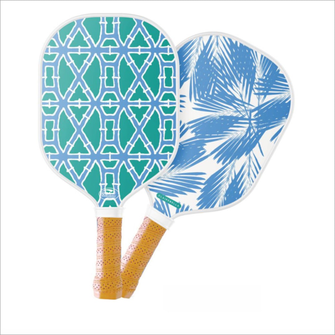 Custom Monogram Pickleball Paddle - Bamboo Green