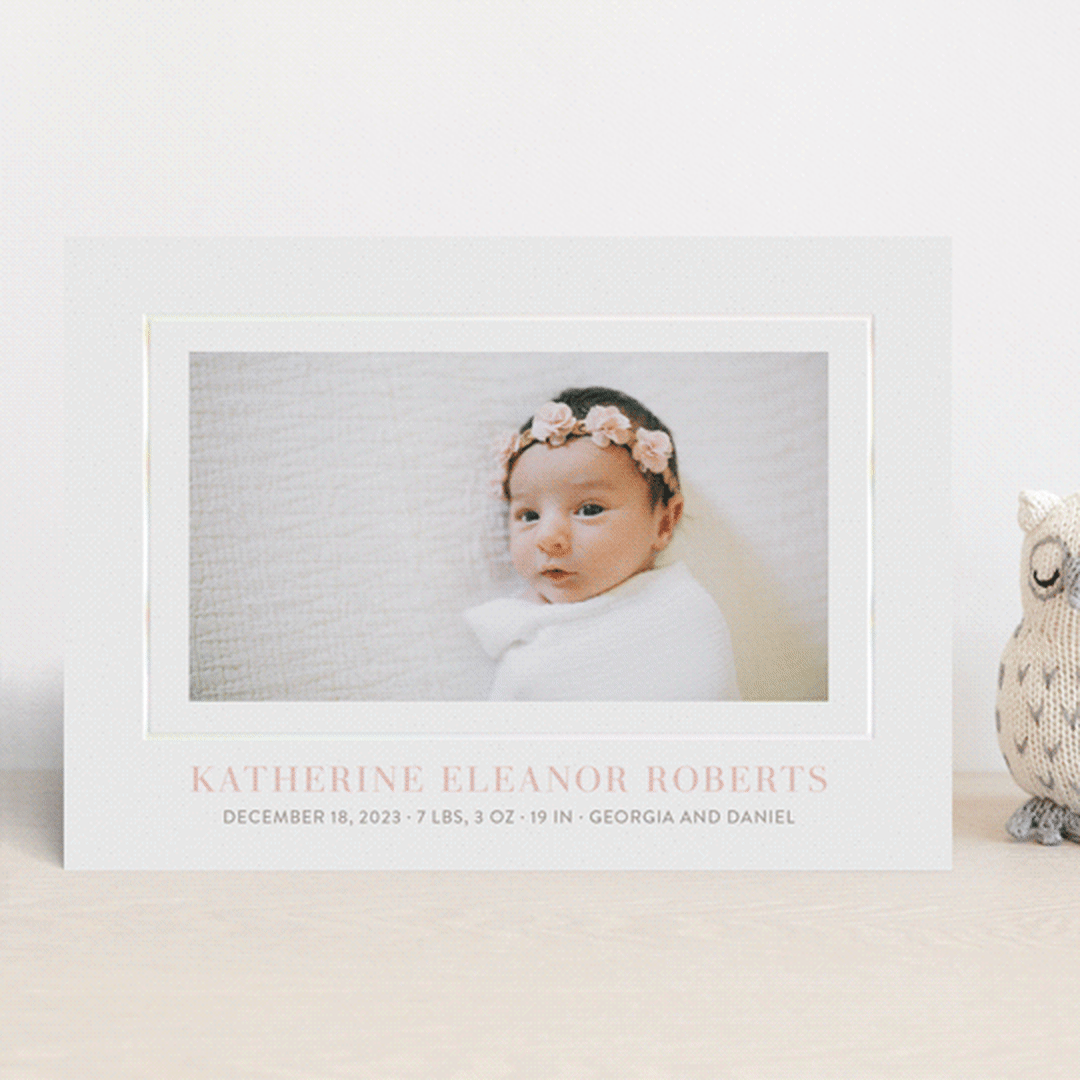 "Gossamer" - Birth Announcements in Ballet Slipper by Megan Davis - Front