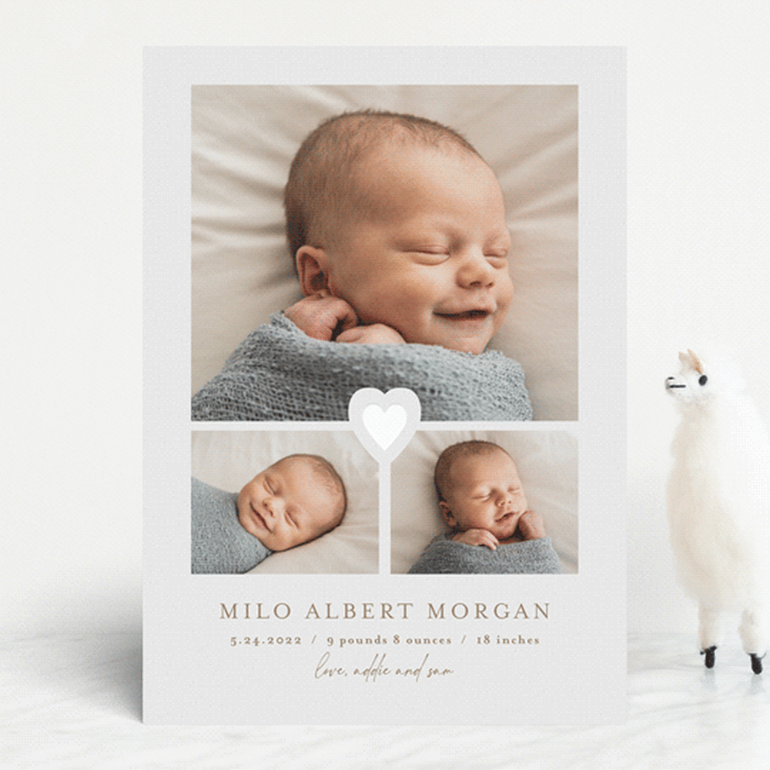 "our little sweetheart" - Birth Announcements in Fawn by Jen Tips - Front