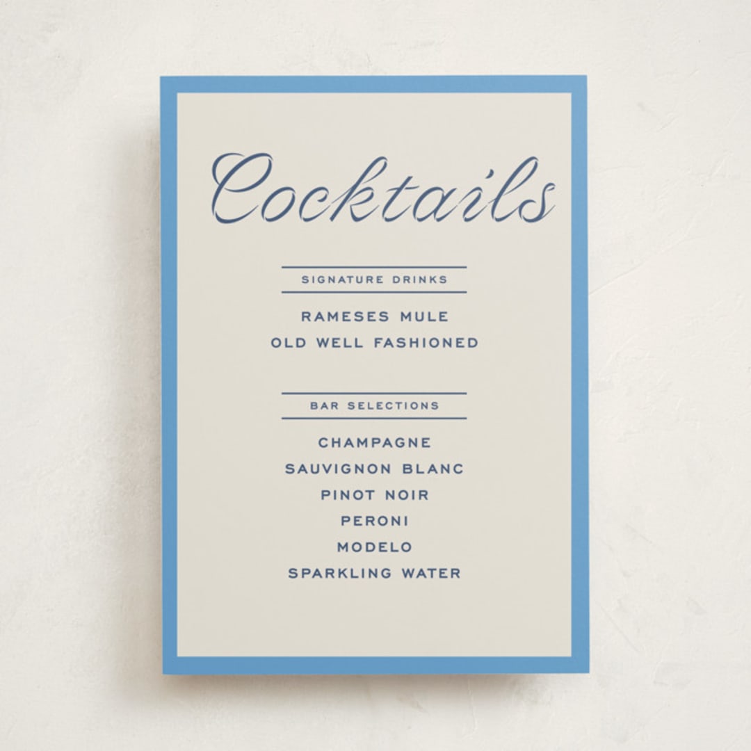 "cotillion" - Graduation Bar Signs in Bluebell by Megan Davis - Front