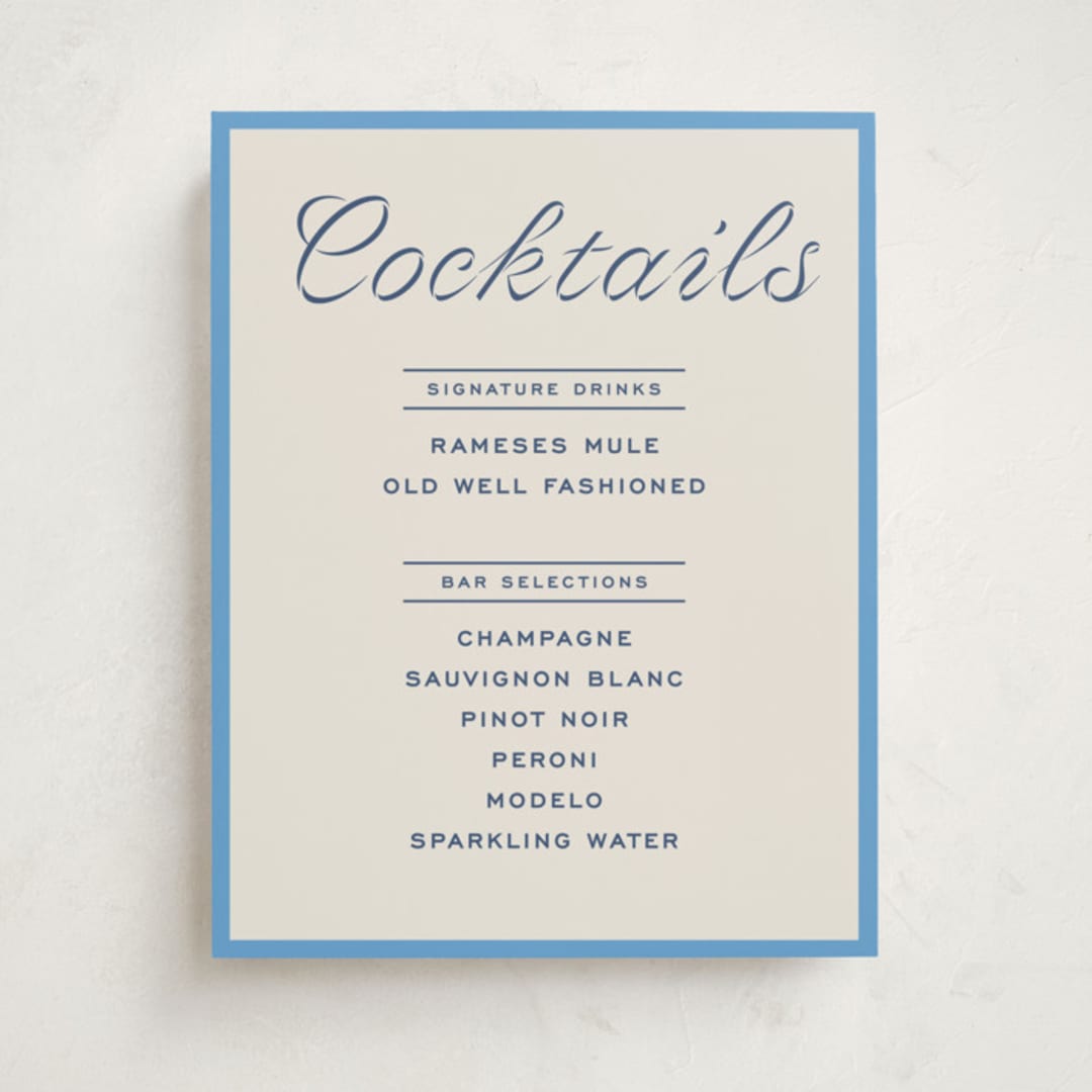 "cotillion" - Graduation Bar Signs in Bluebell by Megan Davis - Front