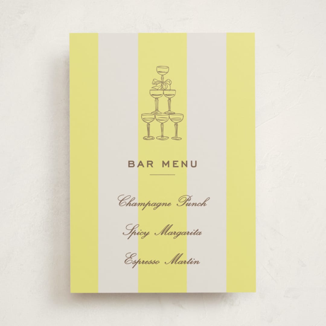 "Campania" - Graduation Bar Signs in Limone by Megan Davis - Front