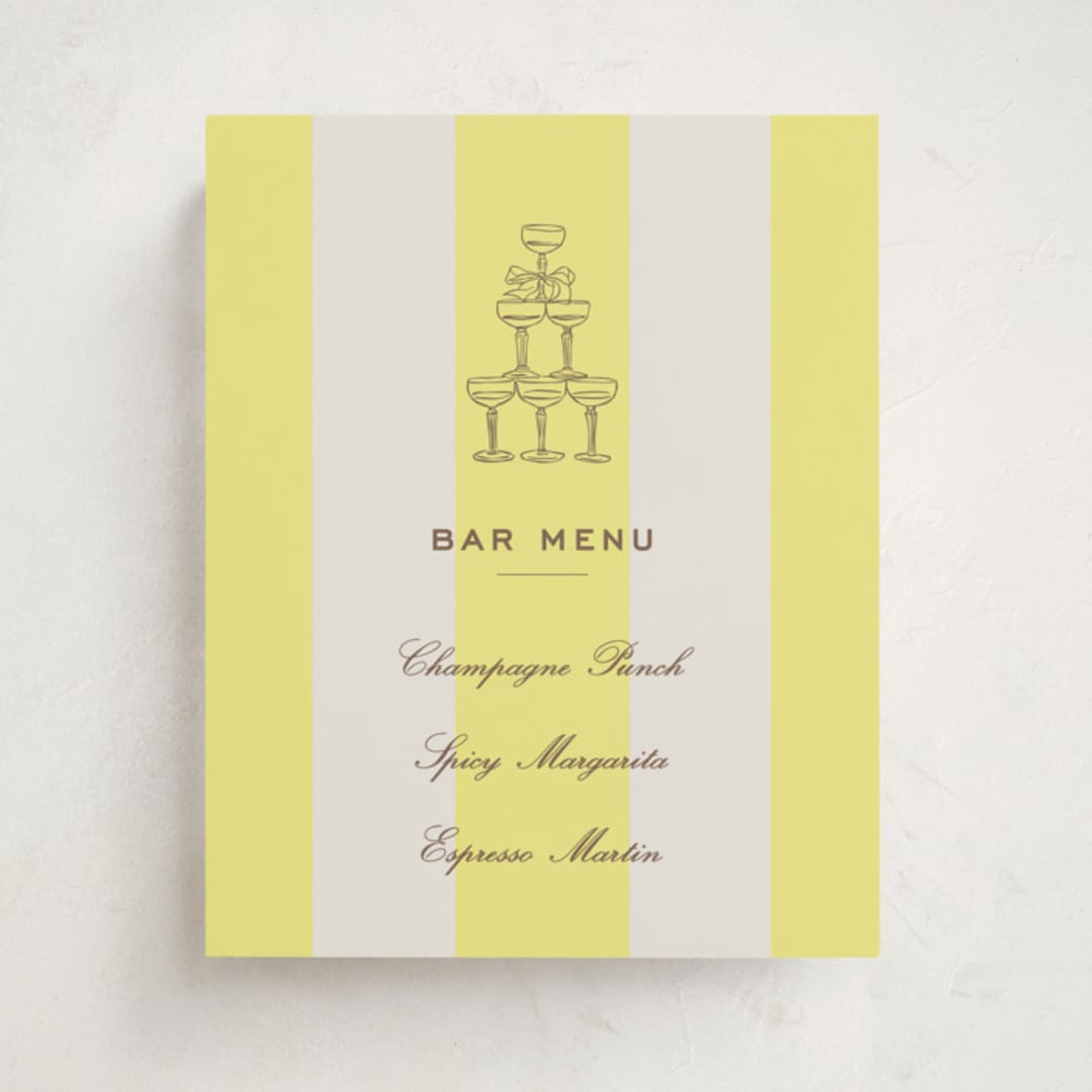 "Campania" - Graduation Bar Signs in Limone by Megan Davis - Front