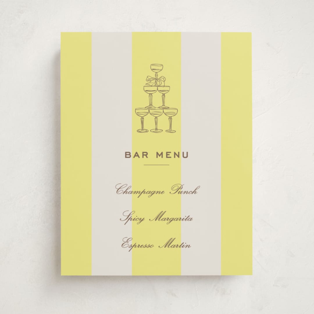 "Campania" - Graduation Bar Signs in Limone by Megan Davis - Front