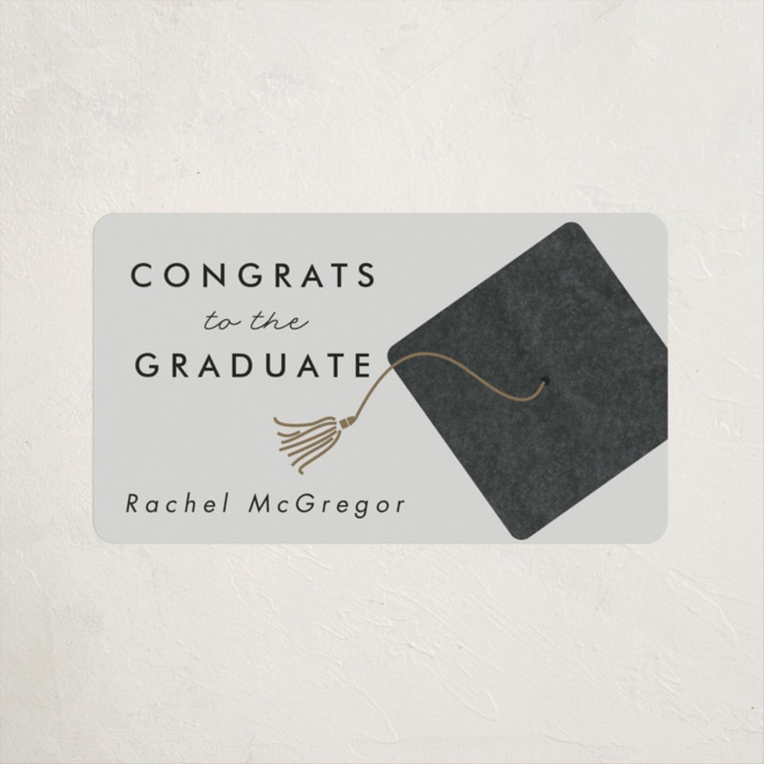 "Shimmering tassel" - Graduation Stickers in Smoke by Catherine Culvenor - Front