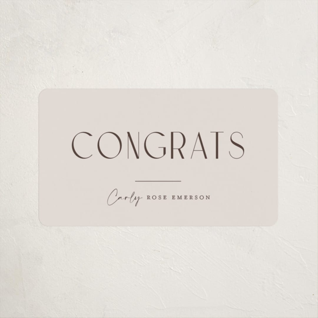 "Let's Celebrate" - Graduation Stickers in Elegant by Orasie - Front