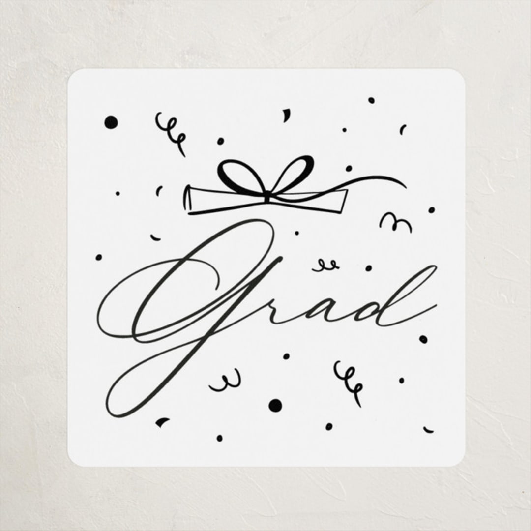 "Arch Photo" - Graduation Stickers in Quartz by Becky Nimoy - Front