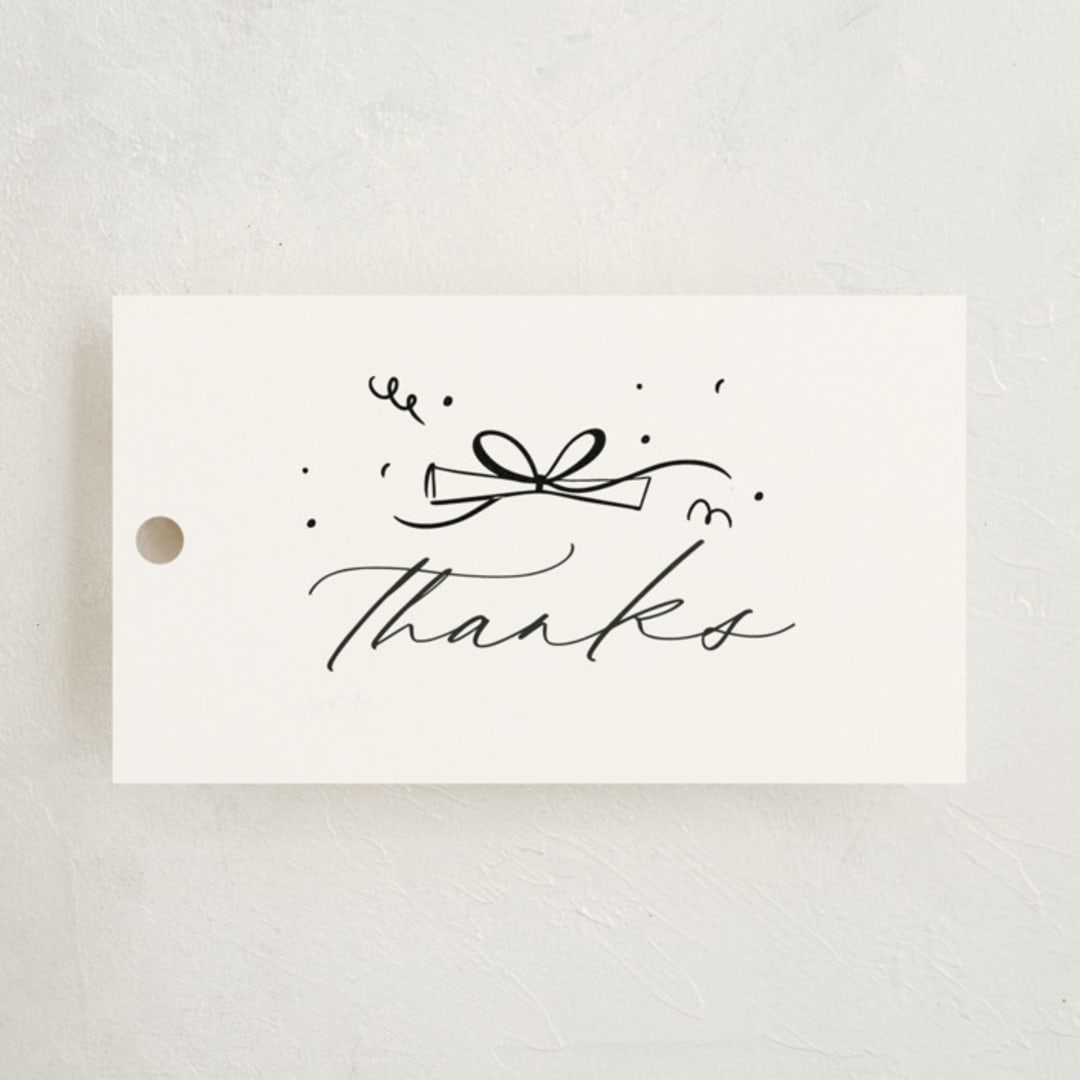 "Arch Photo" - Graduation Favor Tags in Quartz by Becky Nimoy - Front