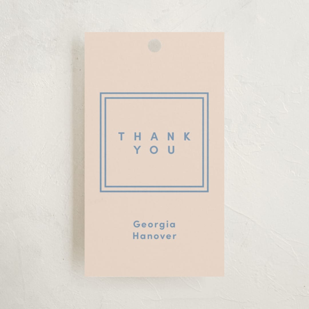 "Classically done" - Graduation Favor Tags in Country Blue by Inkblot Design - Front