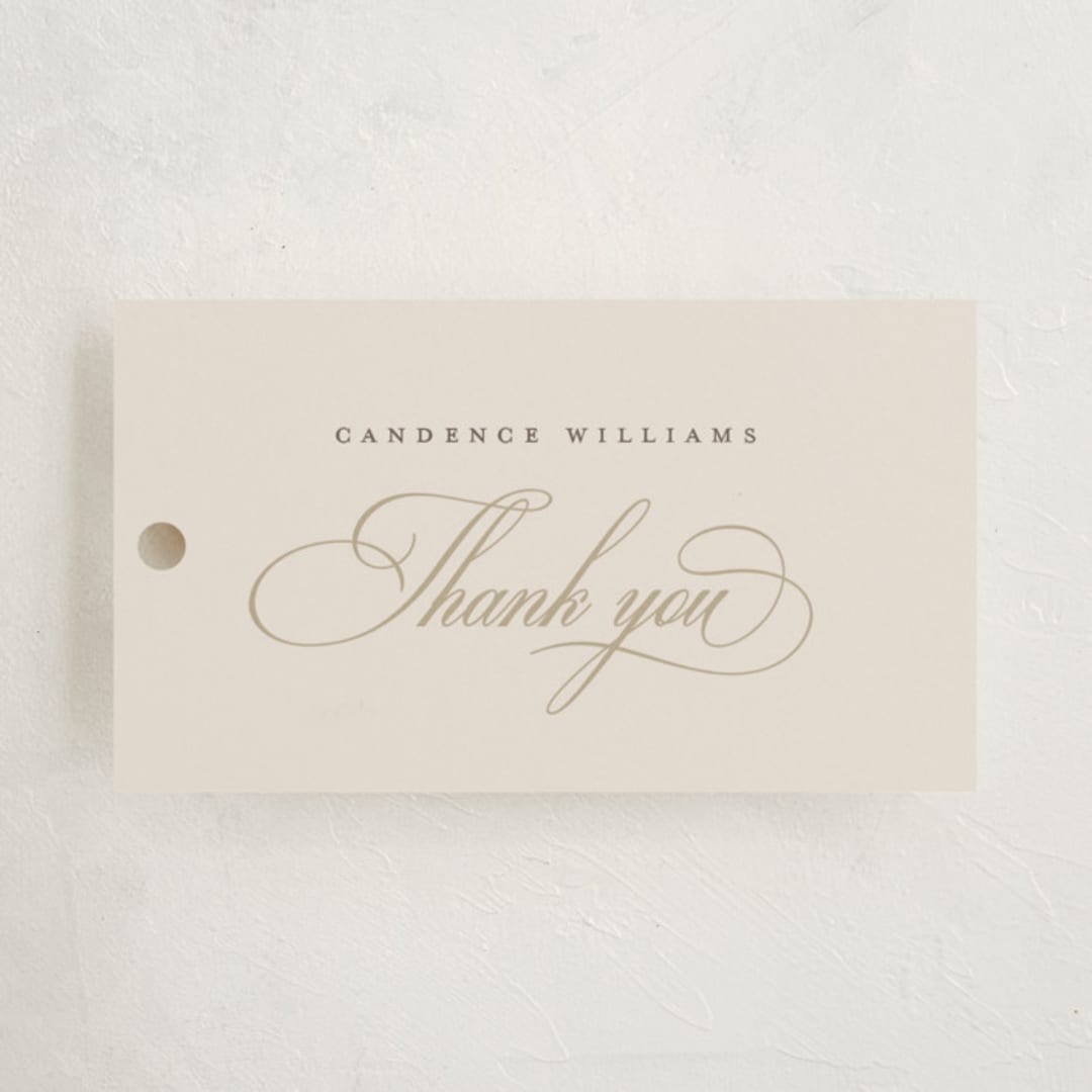 "Livia" - Graduation Favor Tags in Cream by Jelena Vuletic - Front