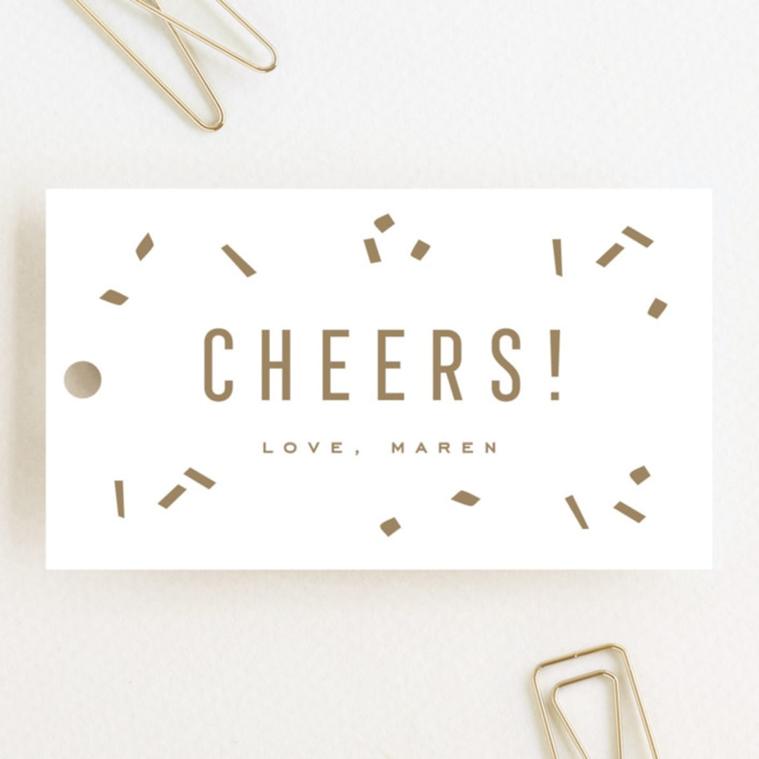 "It's Party Time" - Graduation Favor Tags in Quartz by Kristie Kern - Front
