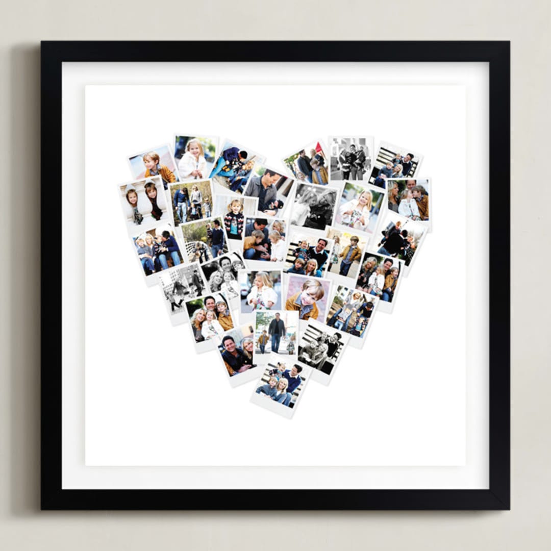"Heart Snapshot Float Mount Black Frame" - Float Mounted Framed Photo in Black Frame by Minted - Front