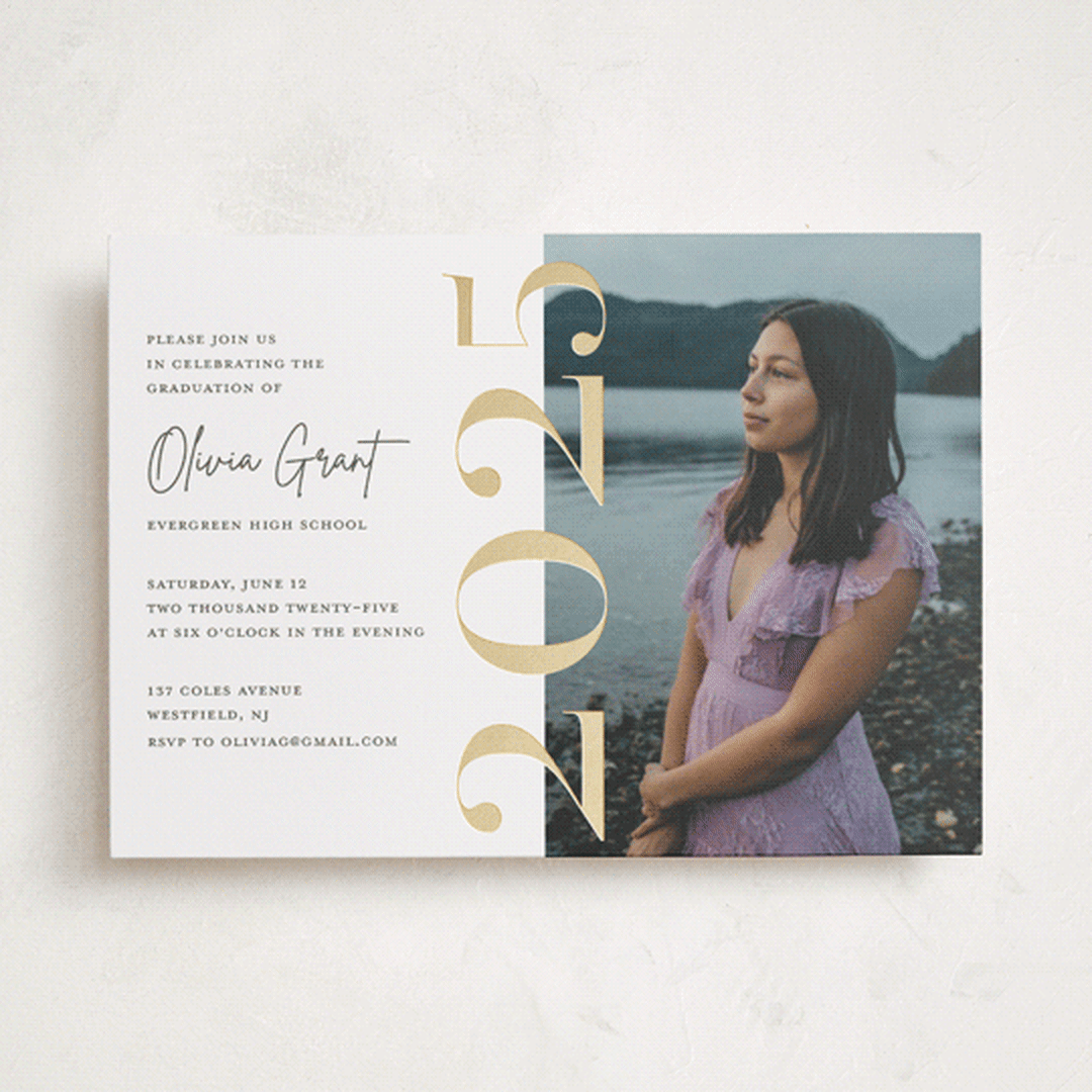 "Pretty Party" - Graduation Party Invitations in Sunshine by Teju Reval - Front