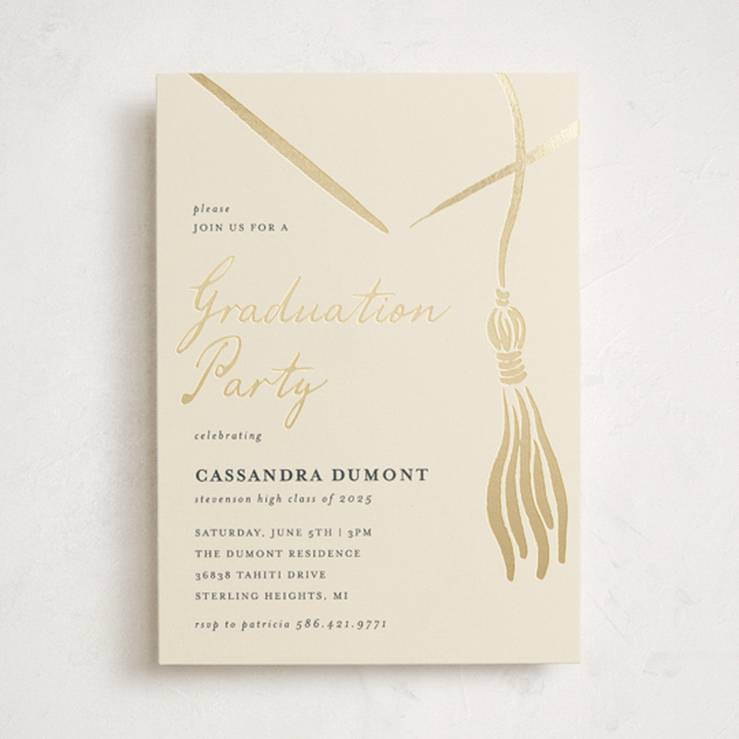 "Inked" - Graduation Party Invitations in Ink by Jamie Alexander - Front