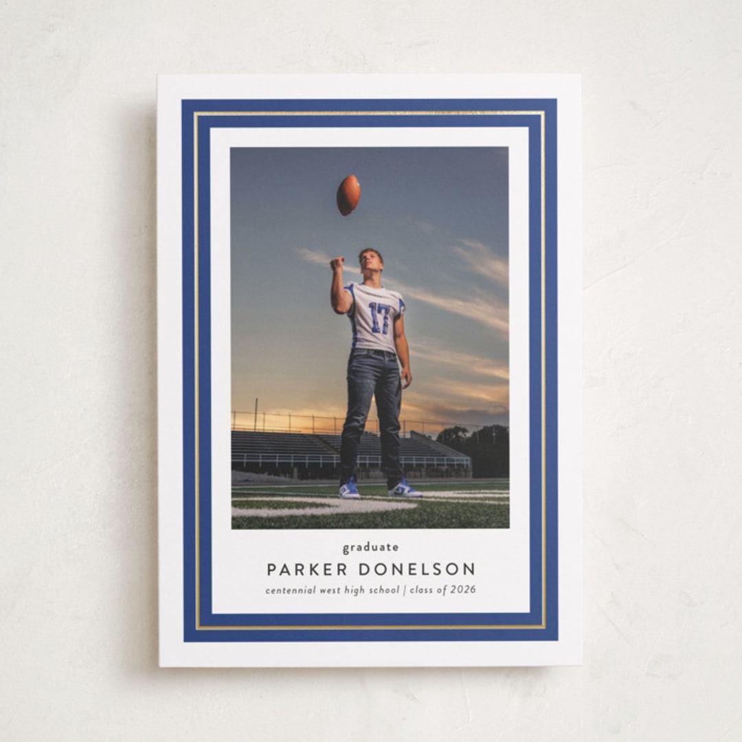 "Class Tradition" - Graduation Announcements in Blueberry by Jessica Williams - Front