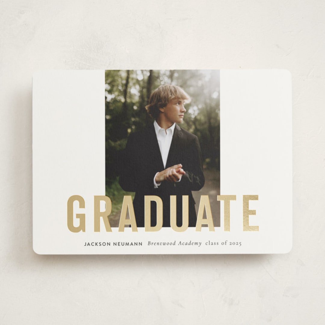 "Jax" - Graduation Announcements in Cloud by Sara Hicks Malone - Front