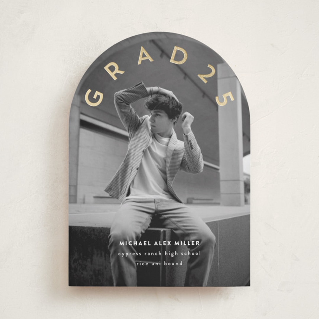 "Classy Arch Grad" - Graduation Announcements in Cloud by Kristin Oliversen - Front