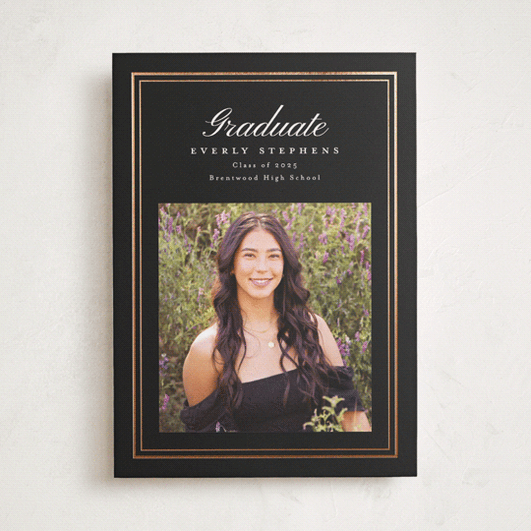 "Exemplar" - Graduation Announcements in Ink by Melanie Kosuge - Front