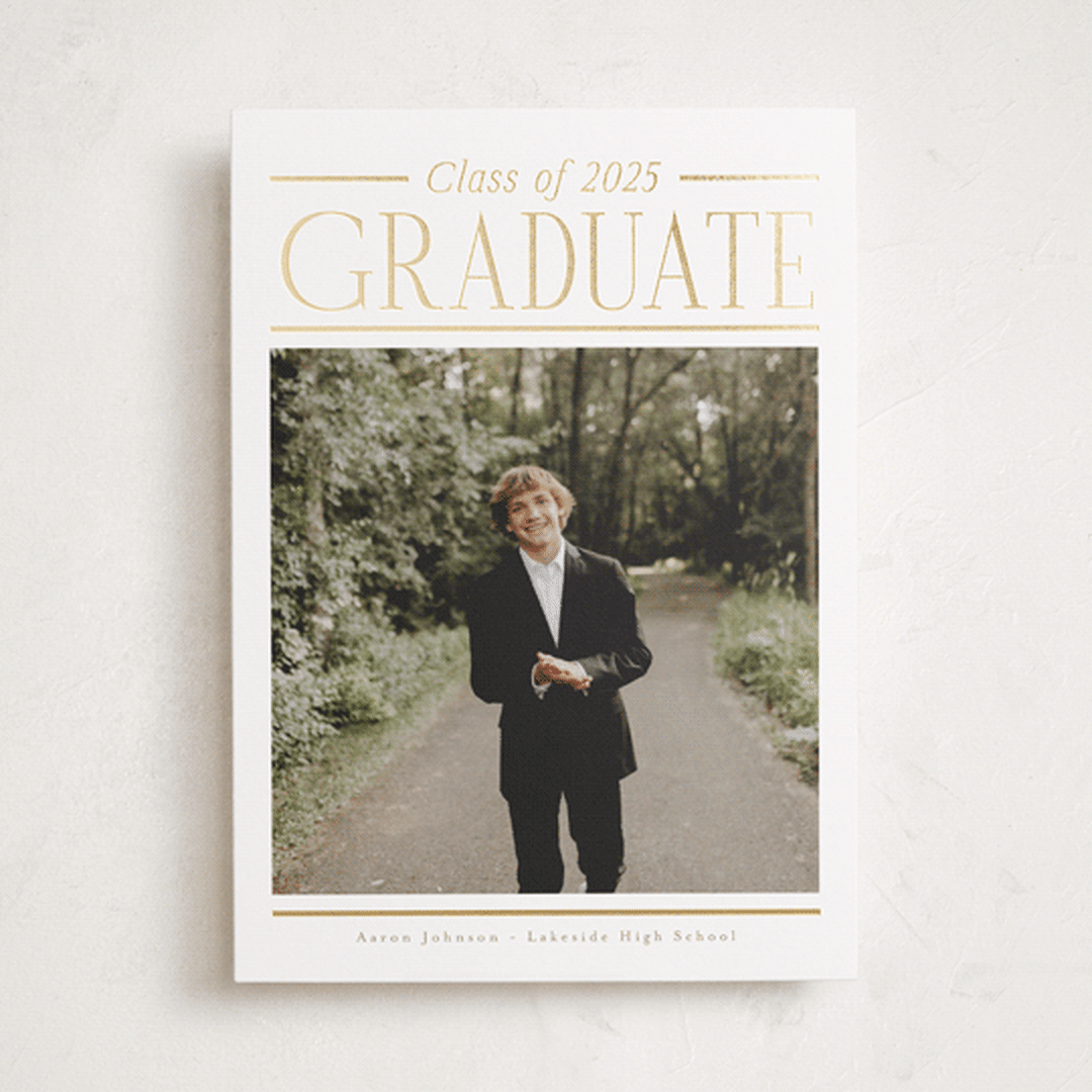 "In Line" - Graduation Announcements in Cloud by Nicole Walsh - Front