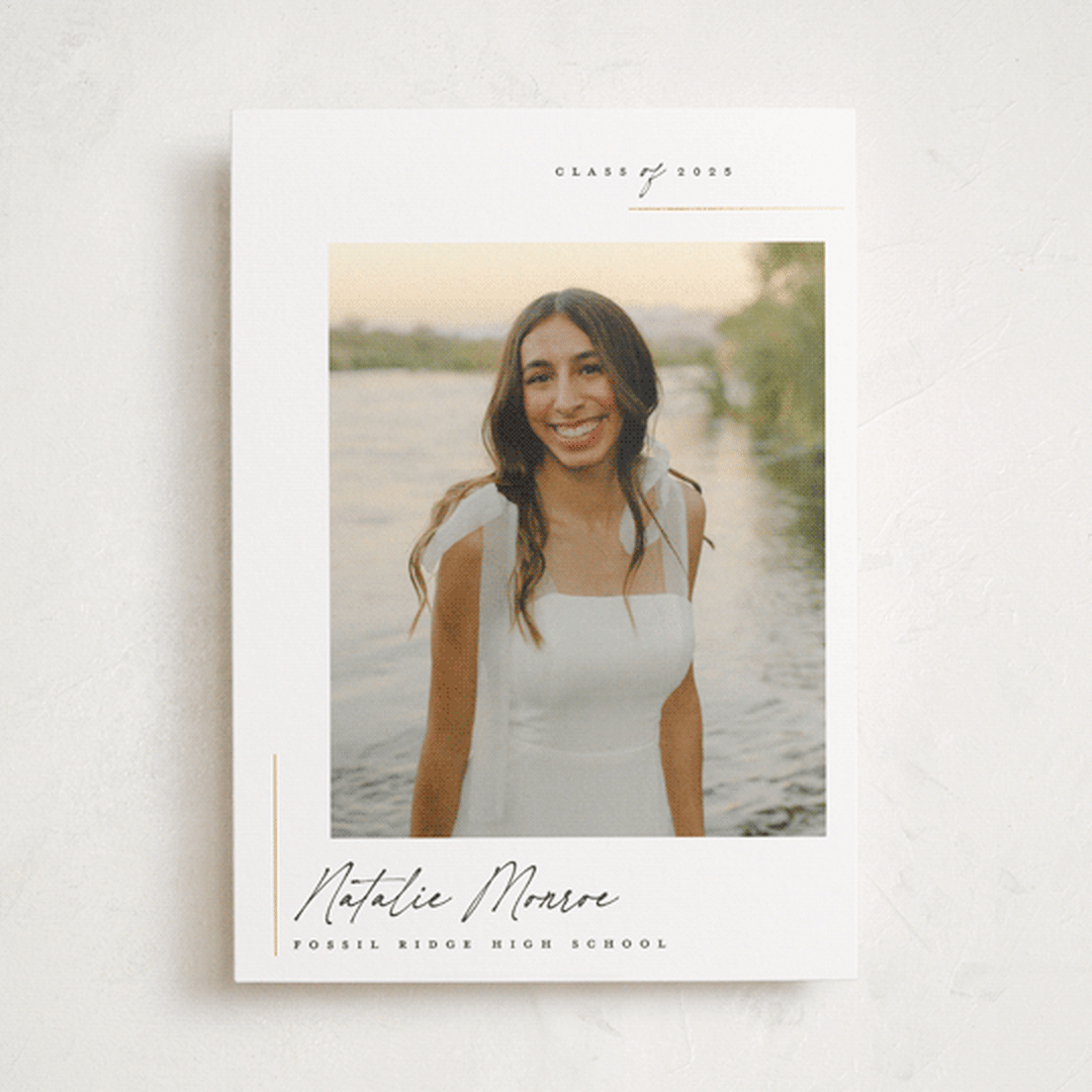 "clean" - Graduation Announcements in Cotton by Carolyn Nicks - Front