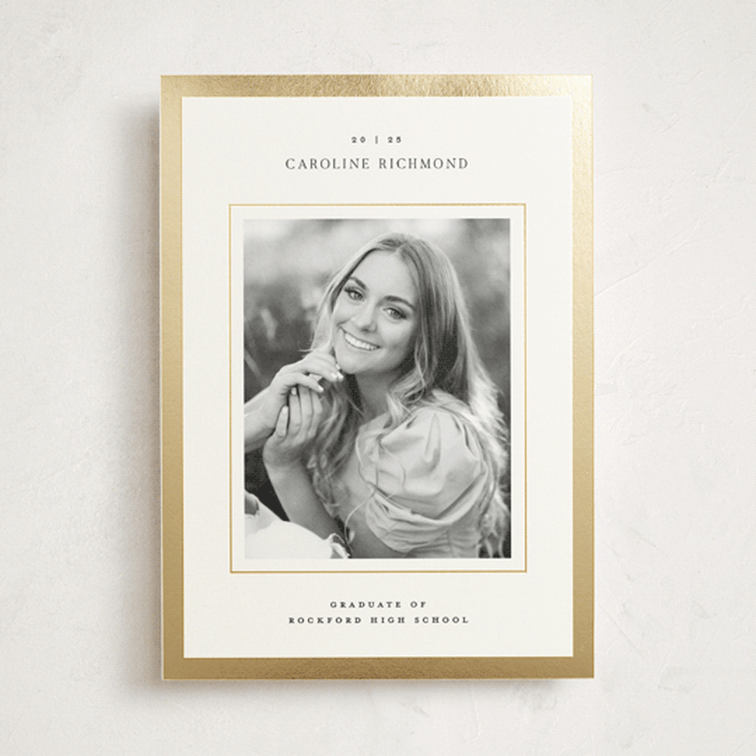 "Caroline" - Graduation Announcements in Opal by Pixel and Hank - Front