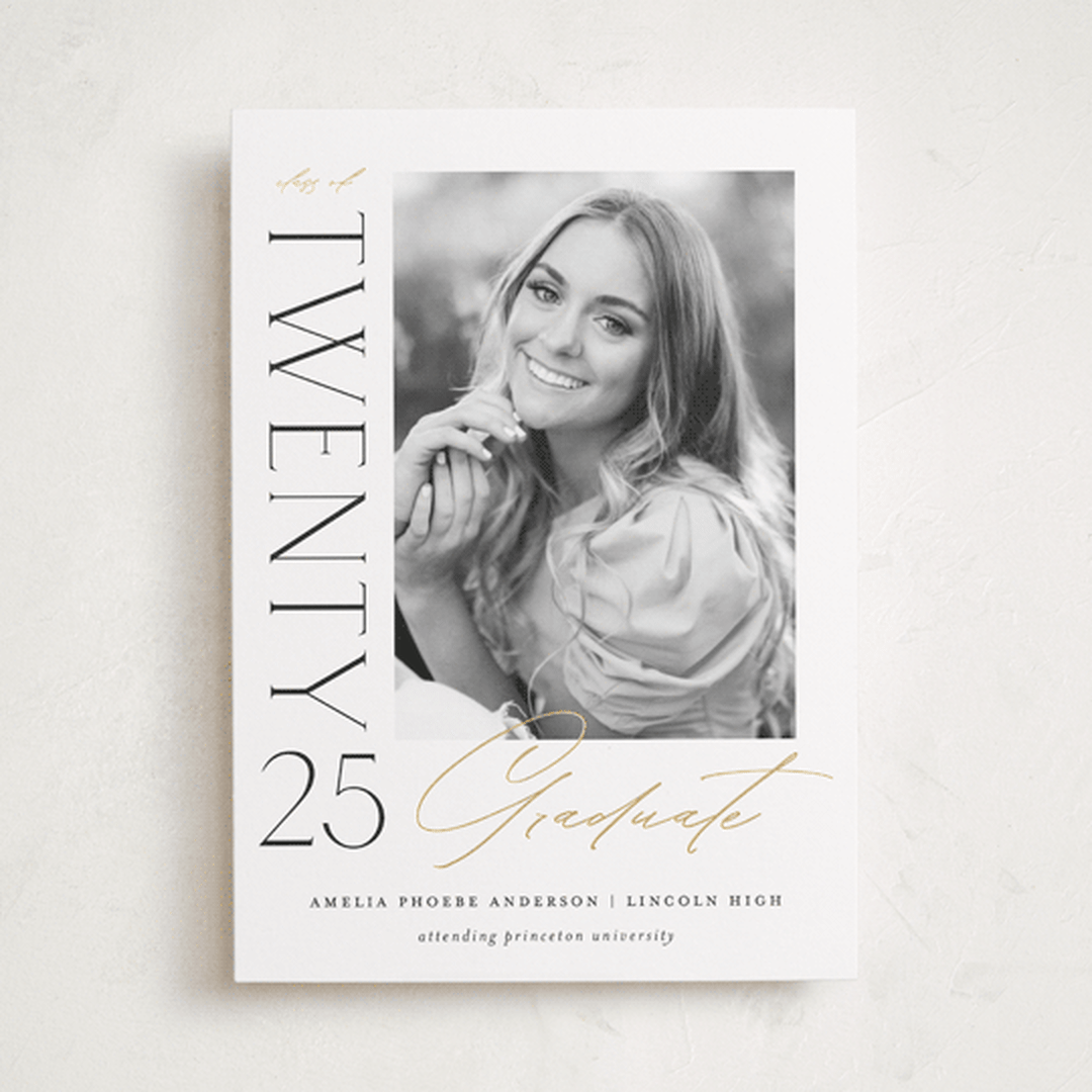 "Business Class" - Graduation Announcements in Cotton by Ashlee Townsend - Front