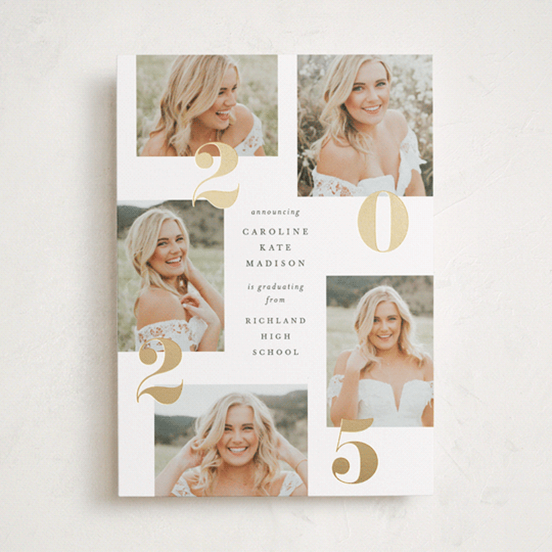 "staggered" - Graduation Announcements in Cloud by Lauren Chism - Front