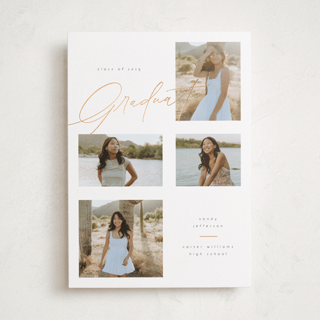 "Graduate Collage" - Graduation Announcements in Cloud by Orasie - Front