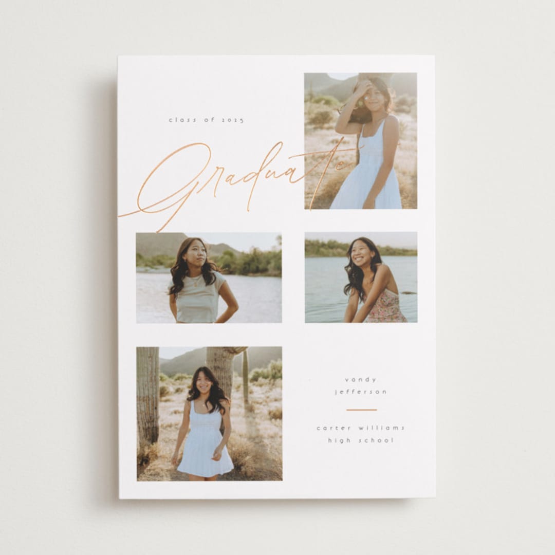 "Graduate Collage" - Graduation Announcements in Cloud by Orasie - Front