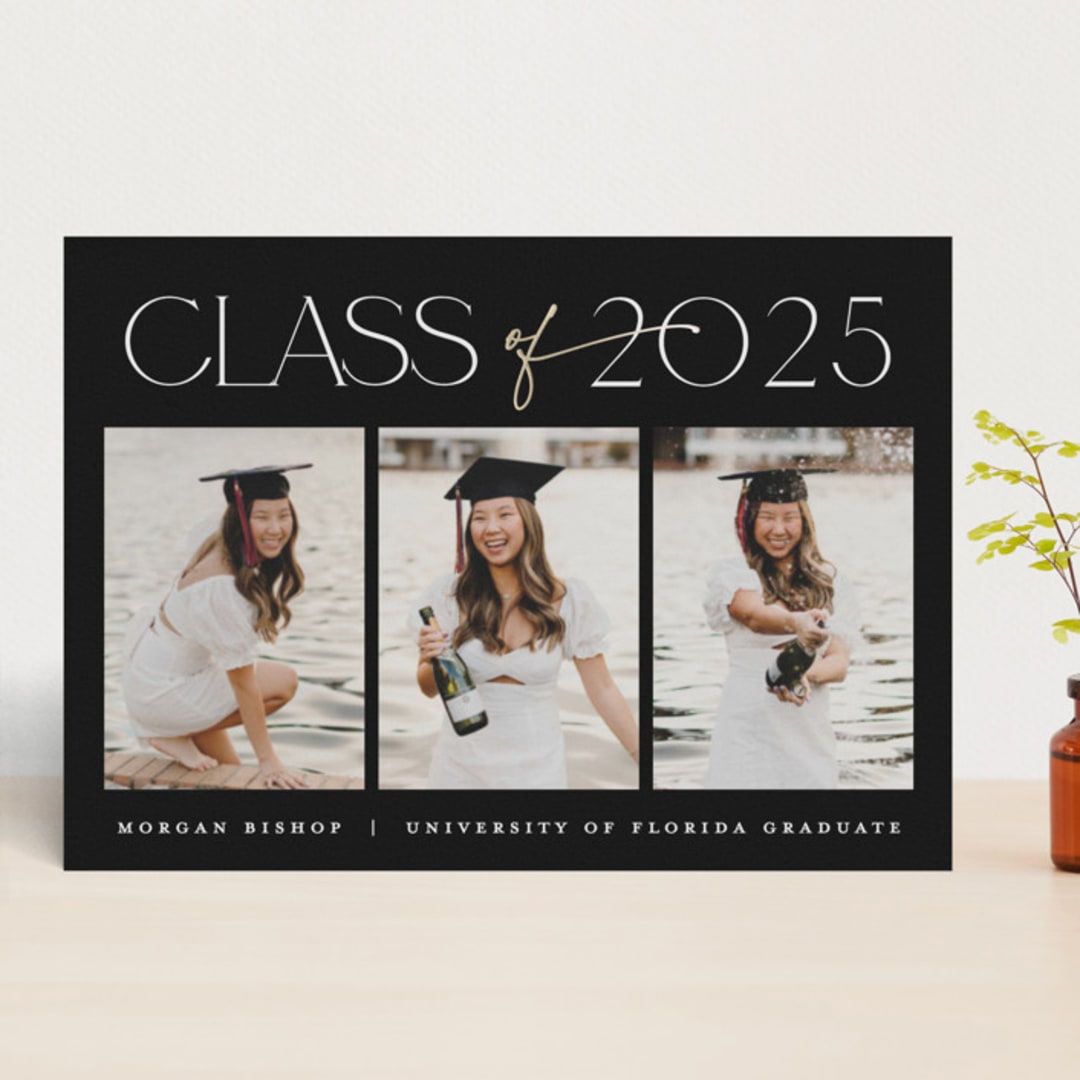 "Timeline" - Graduation Announcements in Ink by Carolyn MacLaren - Front