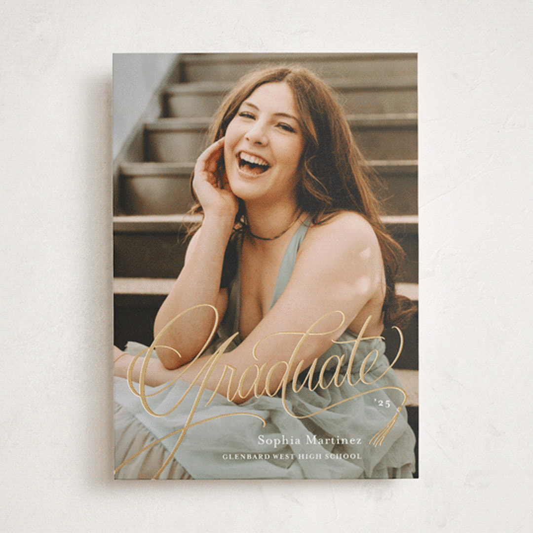 "Flourished" - Graduation Announcements in Spark by Erin German - Front