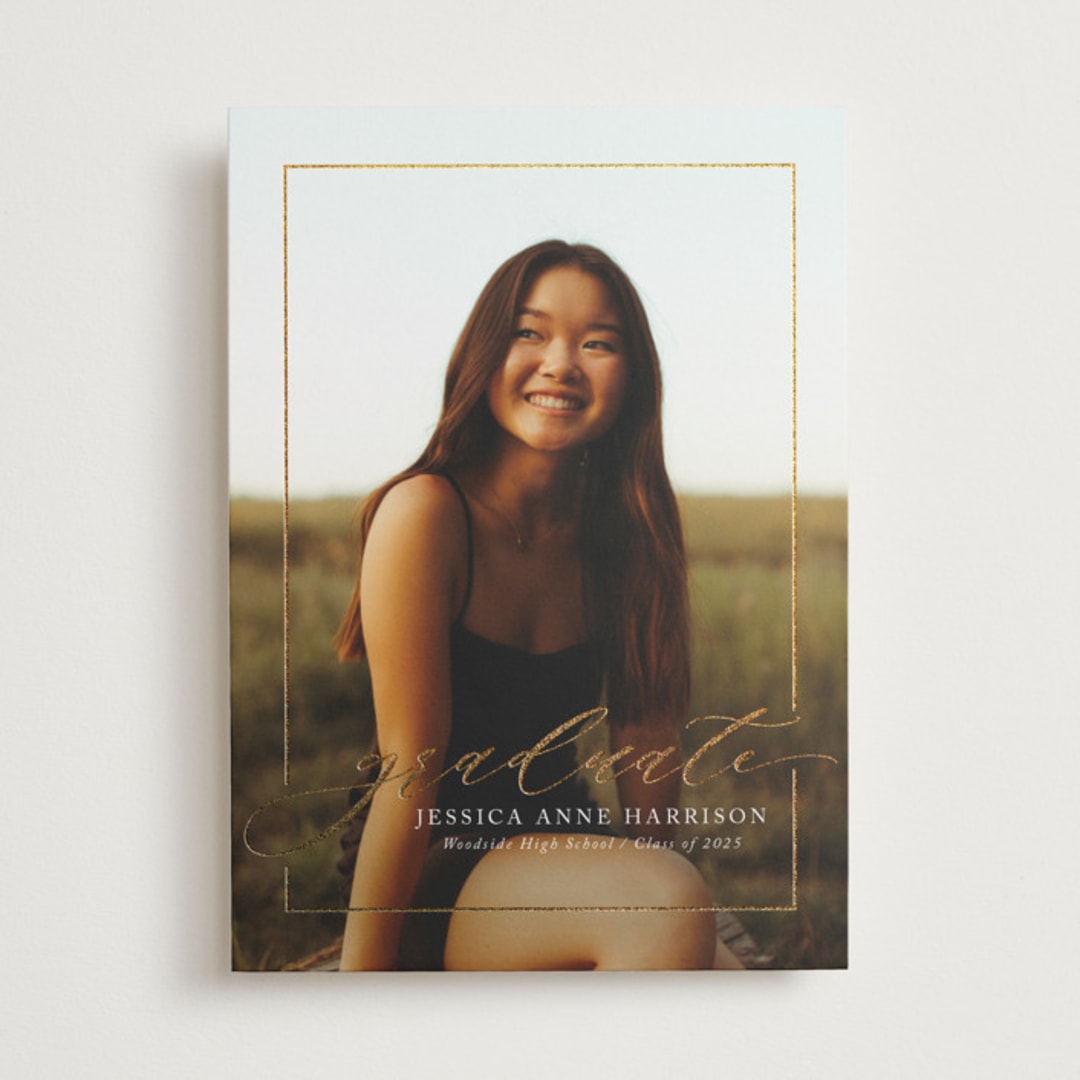 "Break boundaries" - Graduation Announcements in Ivory by Yaling Hou Suzuki - Front