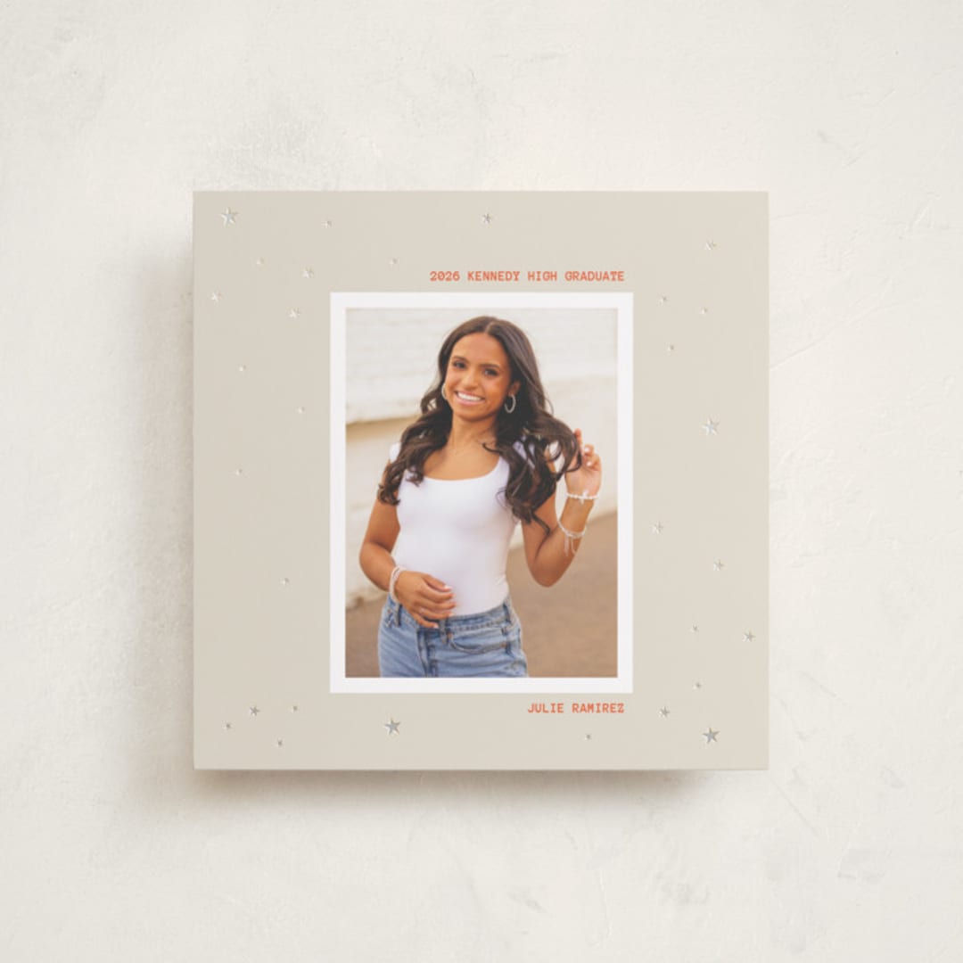 "Starring" - Graduation Announcements in Natural by Jenna Holcomb - Front