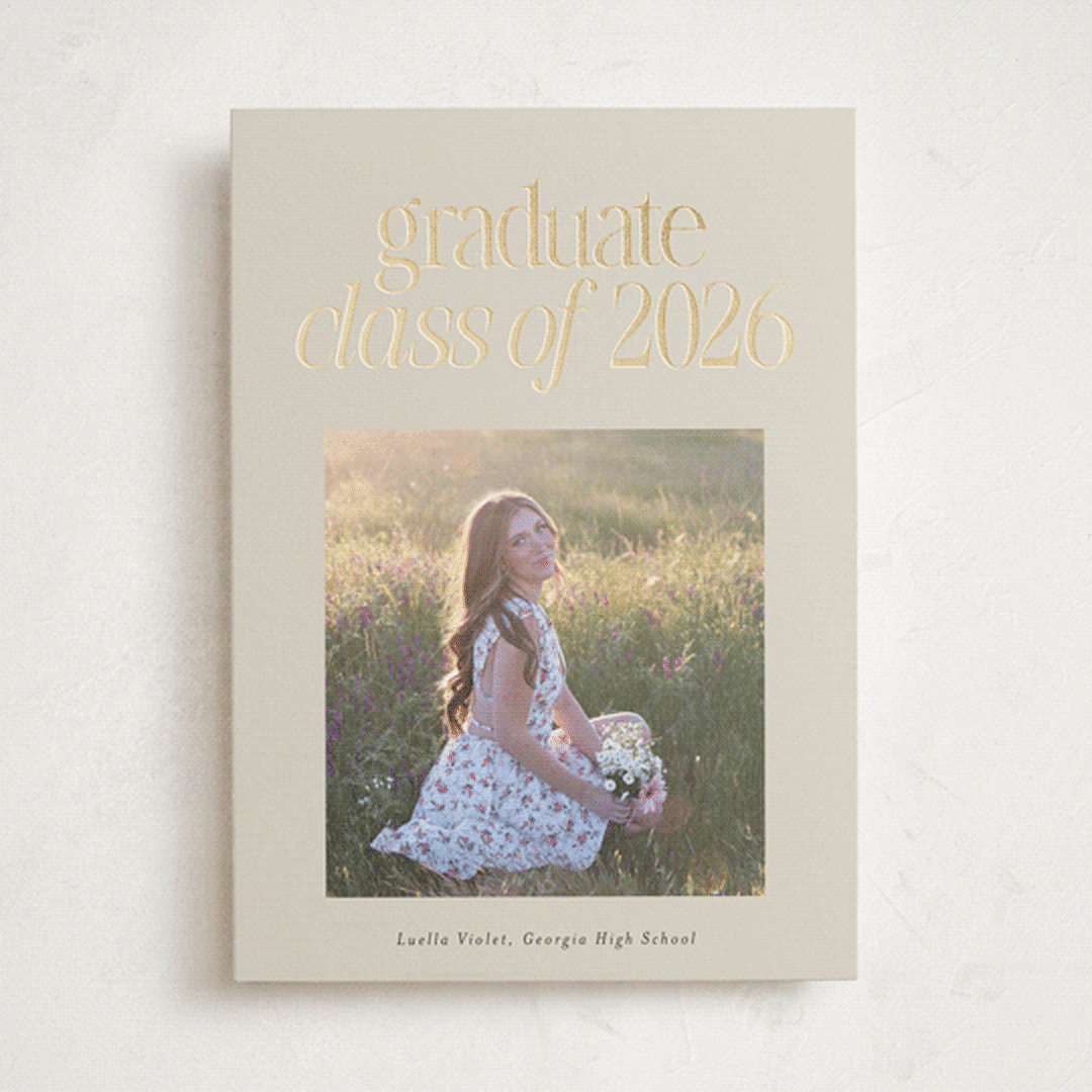 "graduate aesthetic" - Graduation Announcements in Cream by Lori Wemple - Front