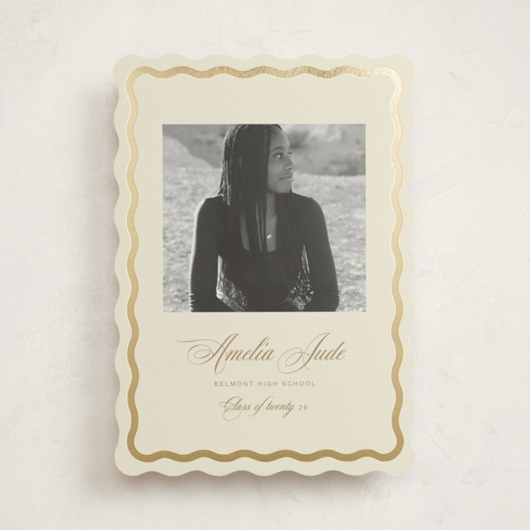 "Amelia Jude" - Graduation Announcements in Buttercream by Jen Ramsey - Front