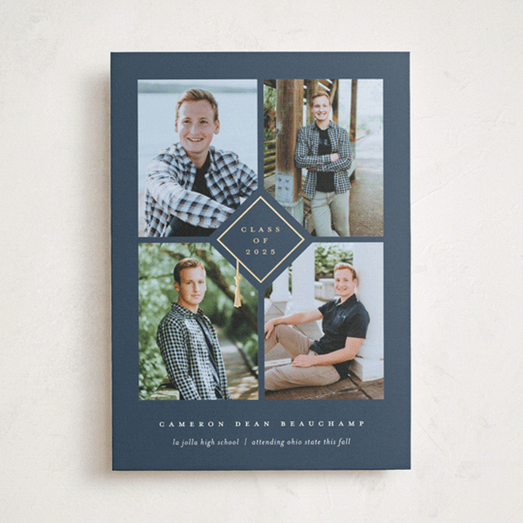"Grad Grid" - Graduation Announcements in Steel by Erica Krystek - Front