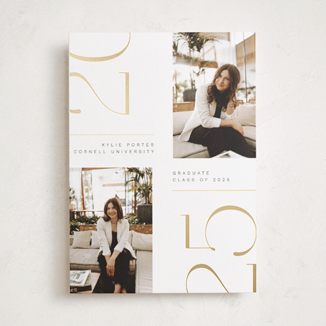 "Trim Edges" - Graduation Announcements in Pearl by David Michuki - Front