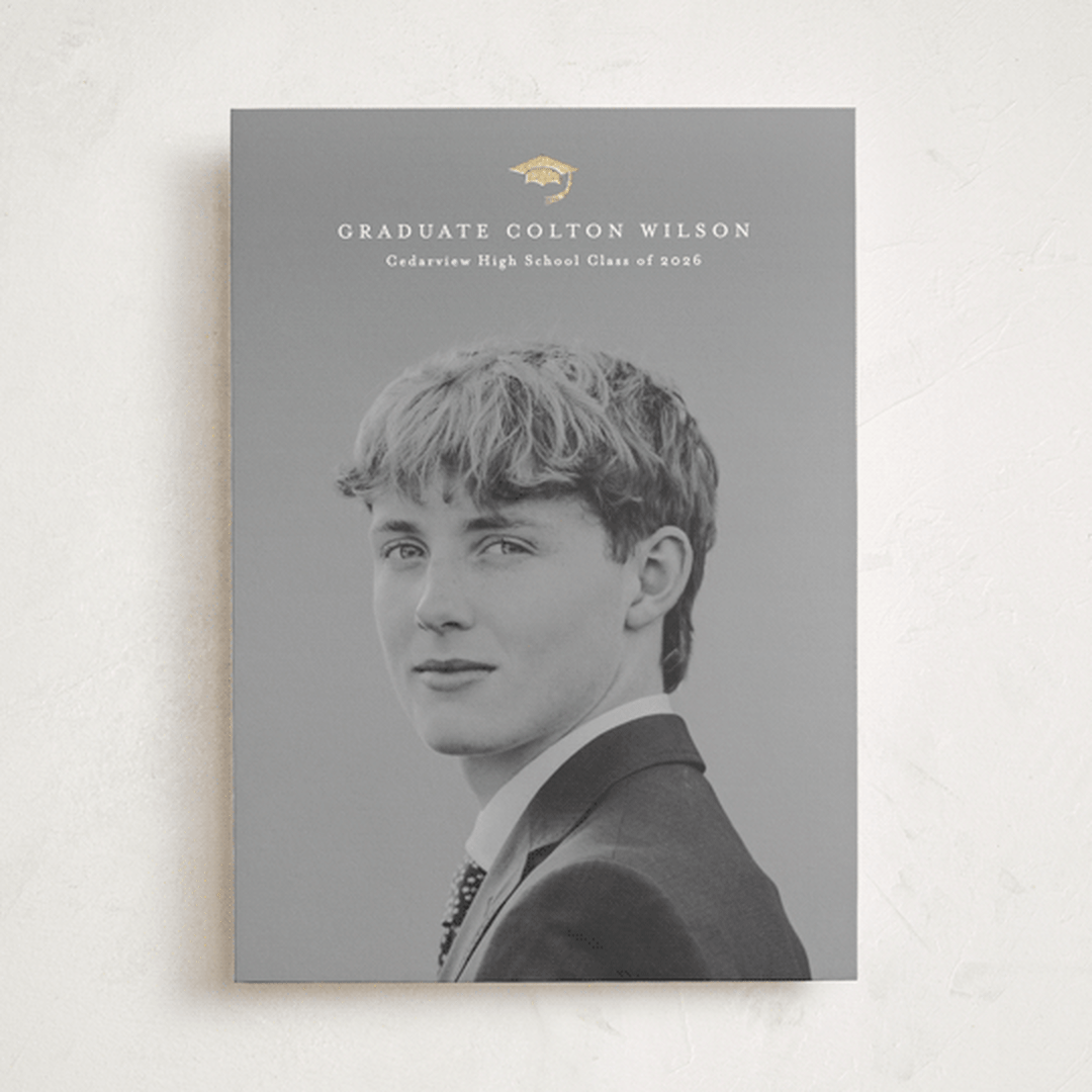 "Well done" - Graduation Announcements in Golden Hour by Stacey Meacham - Front