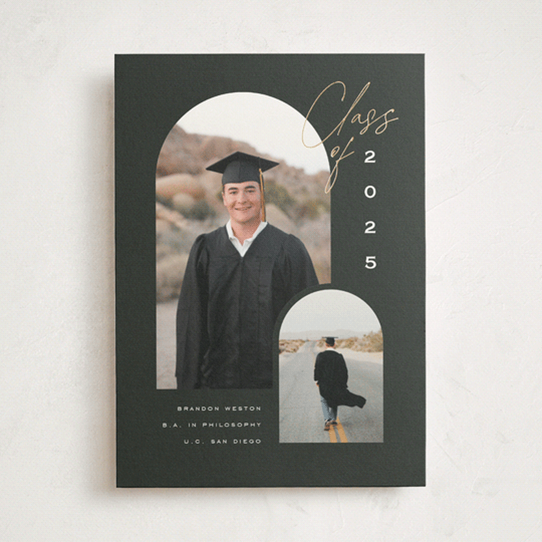 "Our Class" - Graduation Announcements in Chalkboard by Leah Bisch - Front