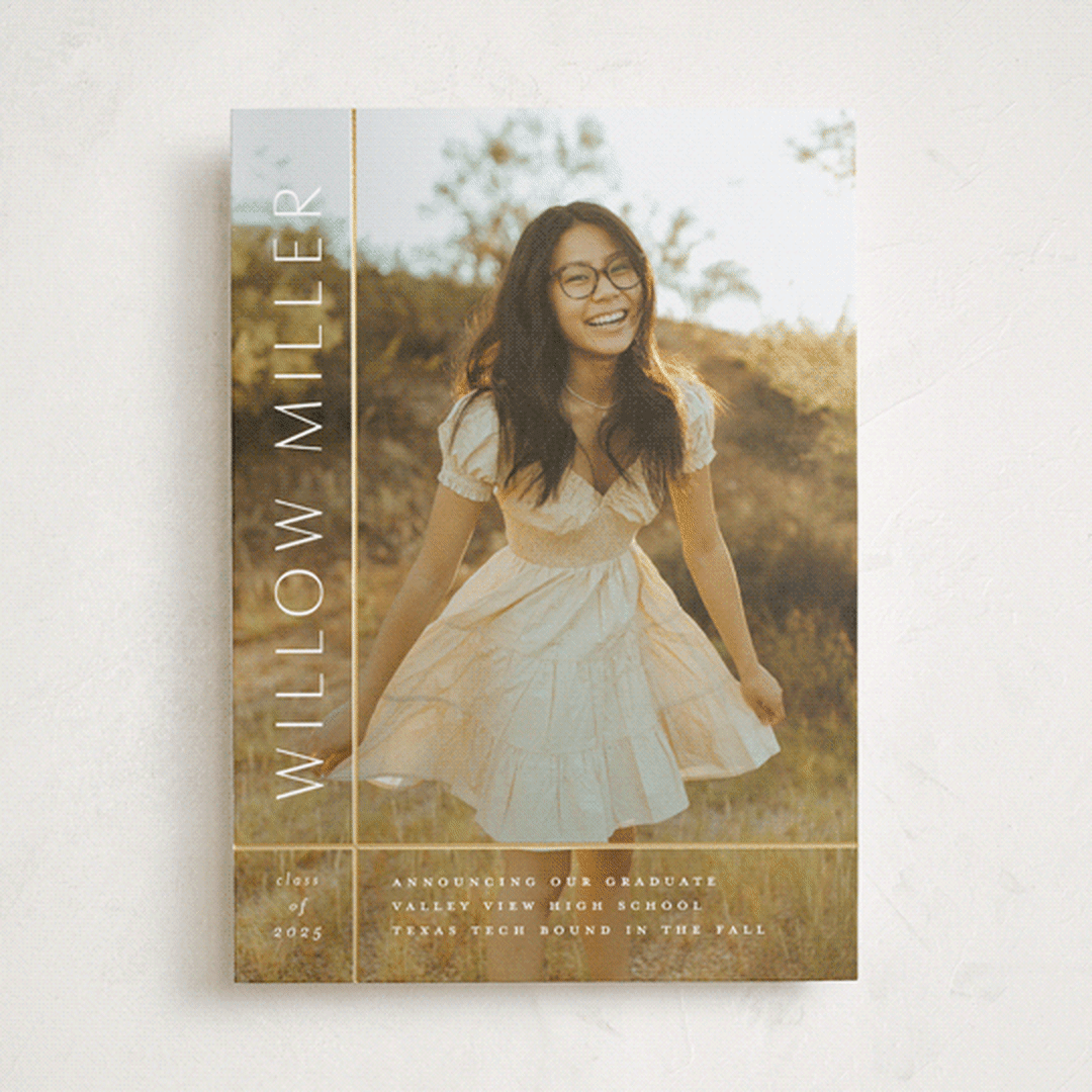 "Grids" - Graduation Announcements in Chalk by Lauren Chism - Front