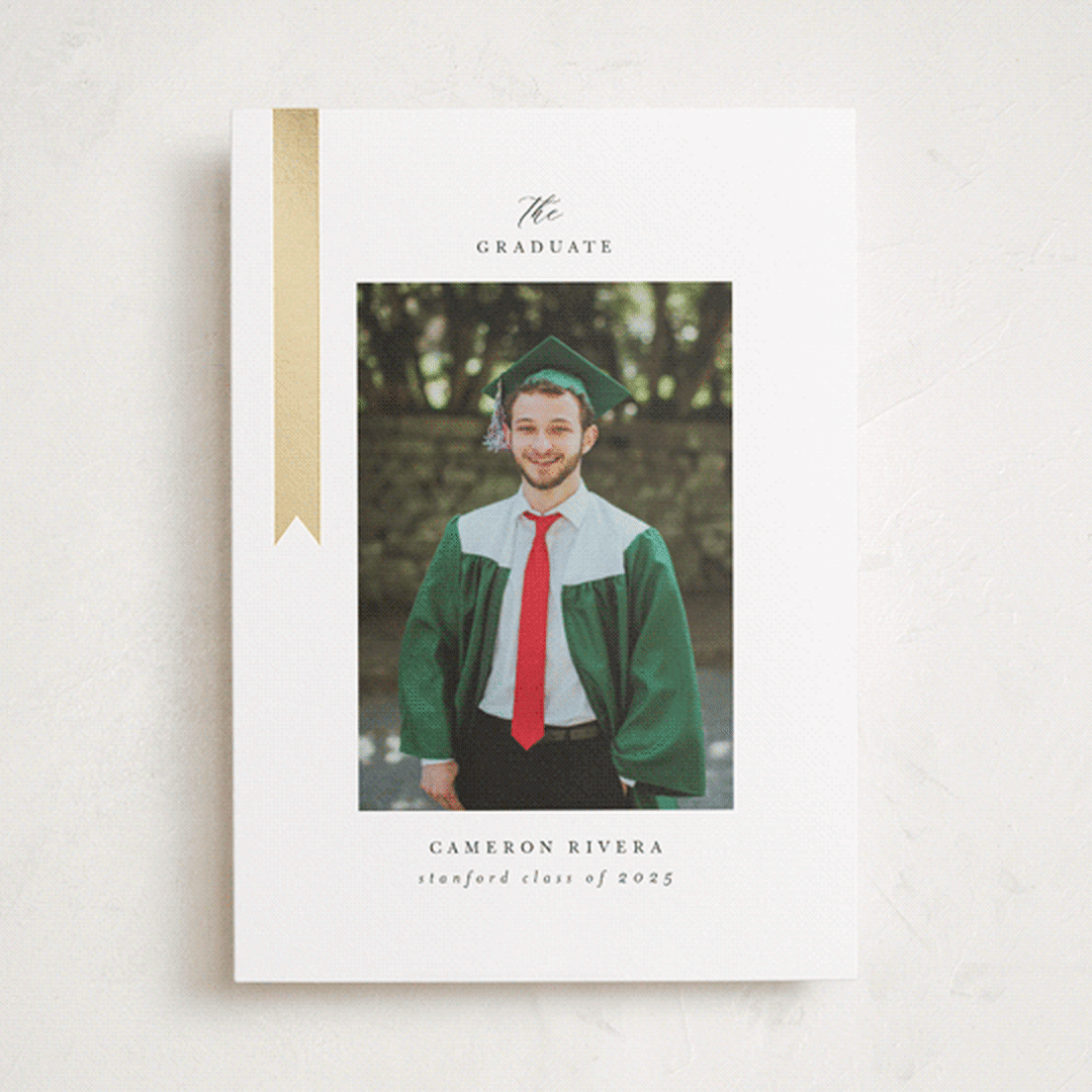 "Epilogue" - Graduation Announcements in Noir by Jackie Crawford - Front