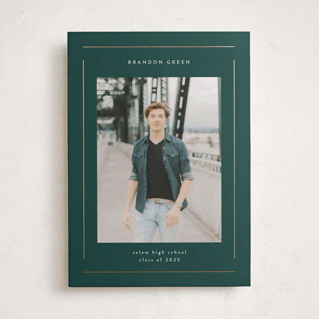 "elegant minimalism" - Graduation Announcements in Forest Green by Stacey Meacham - Front