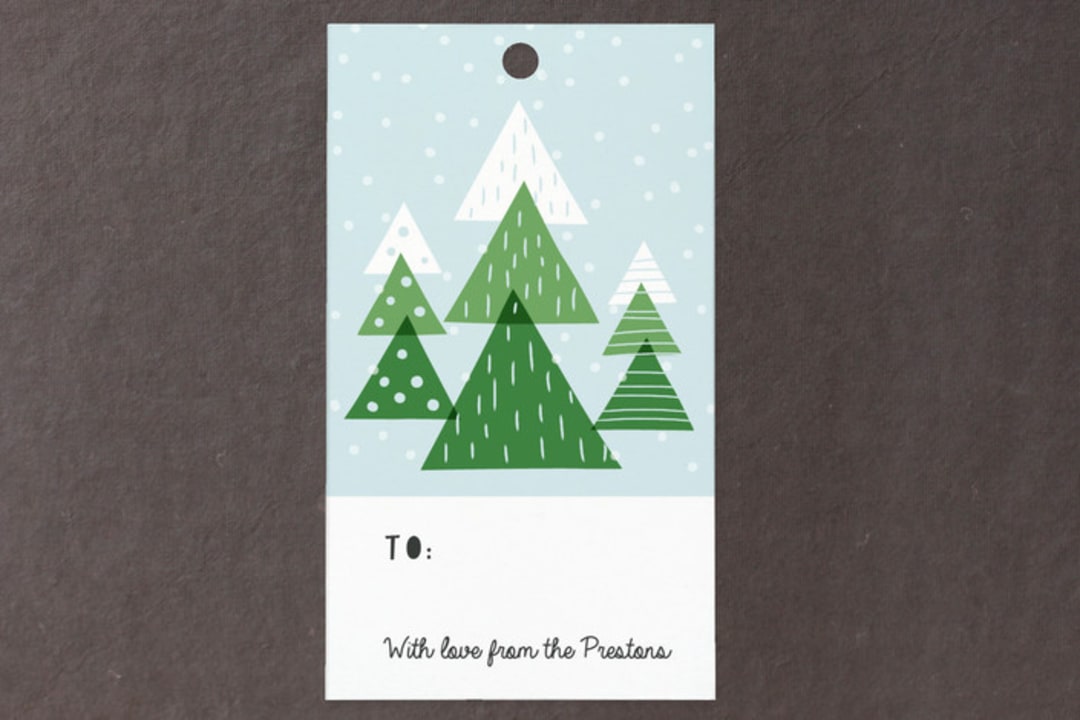 "Little Forest" - Gift Tags in Spruce by Sharon O. - Front