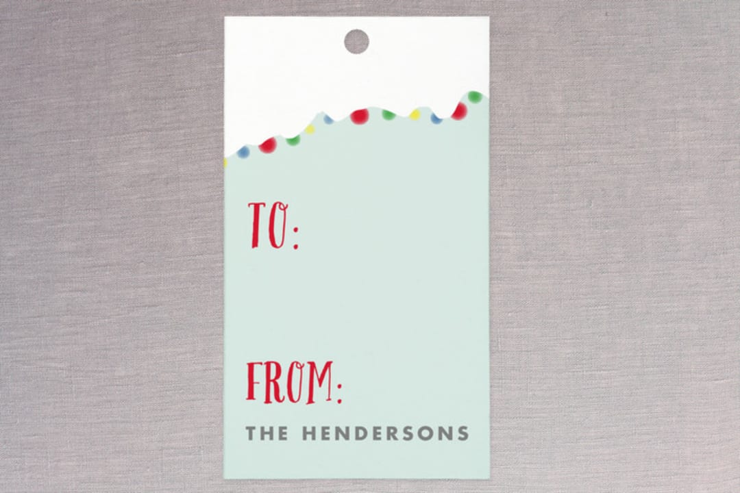 "Campy Little Christmas" - Gift Tags in Mint by Jen Boehler - Front
