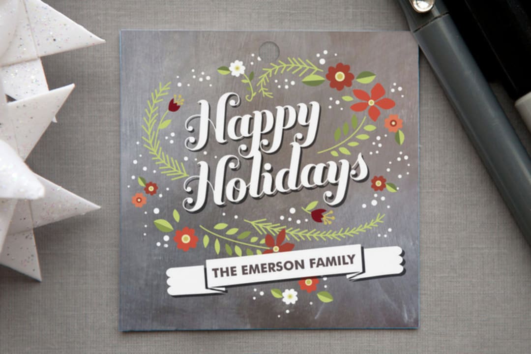 "Berry & Slate" - Gift Tags in Cherry by Susie Allen - Front