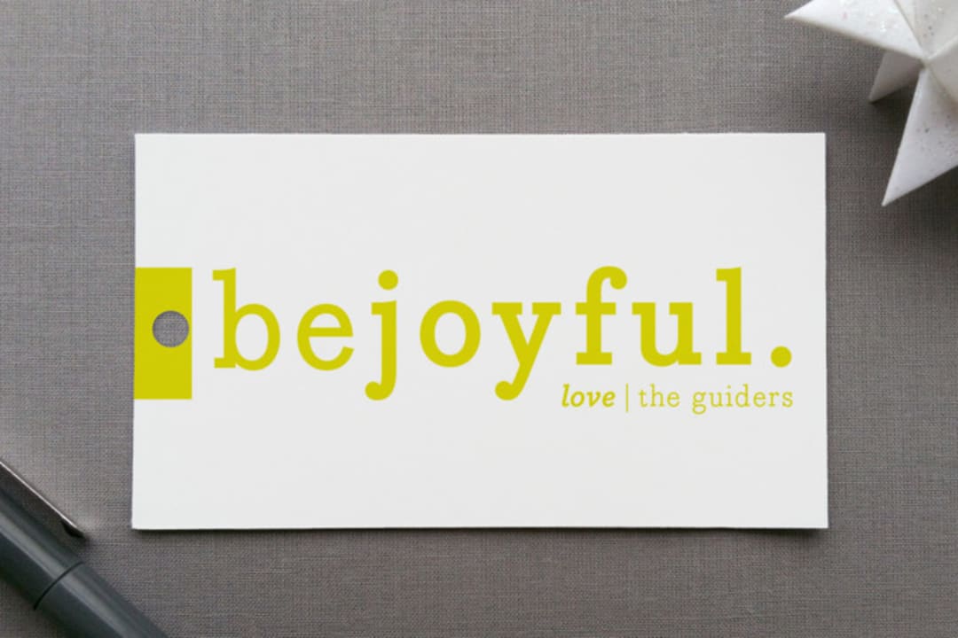 "Be Joyful" - Gift Tags in Lemon by Snow and Ivy - Front