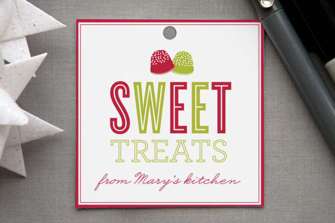 "Sweet Treats" - Gift Tags in Lime by Carrie ONeal - Front