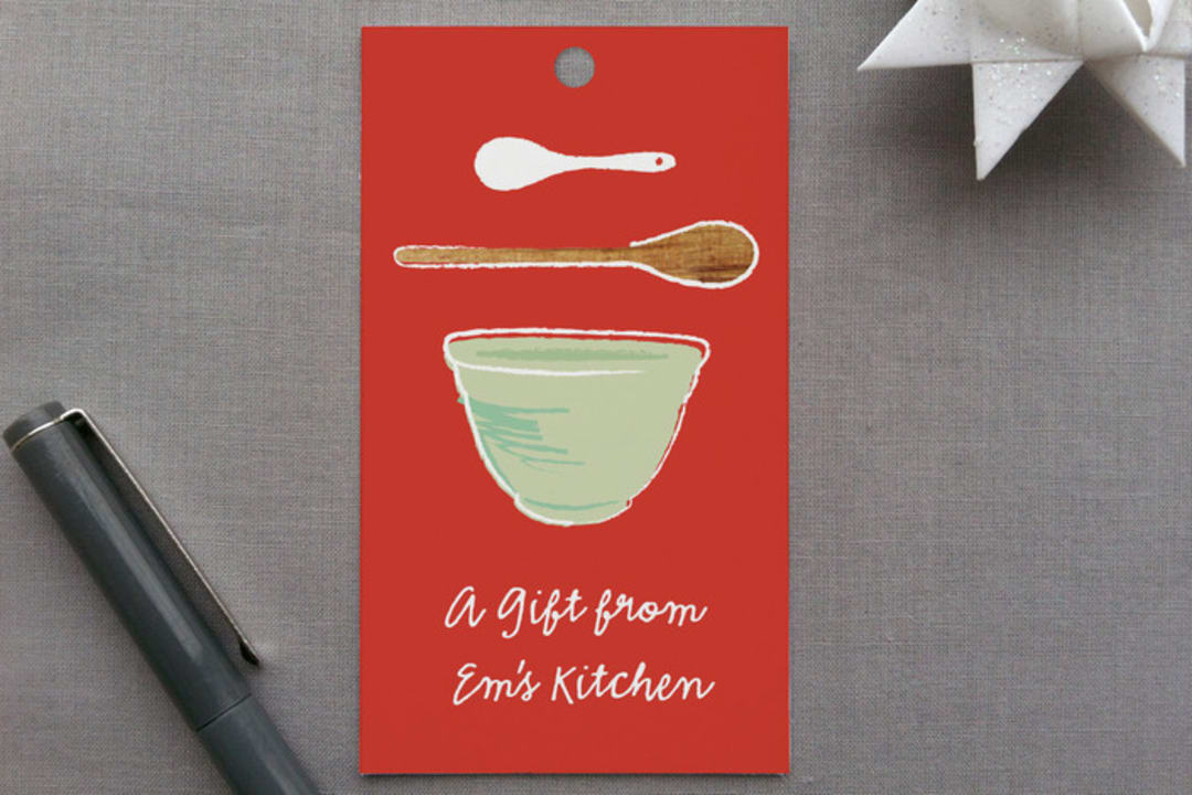 "Sugar & Spice" - Gift Tags in Cherry by Olivia Kanaley Inman - Front