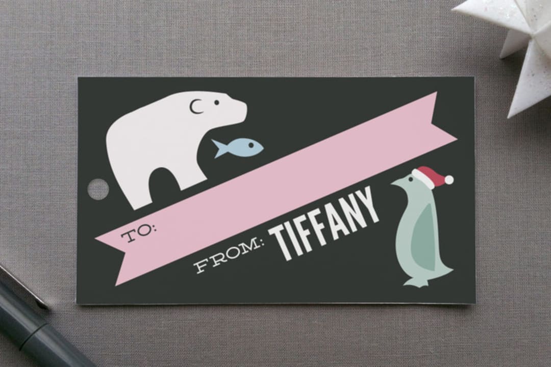 "Winter Friends" - Gift Tags in Midnight by Jessie Steury - Front