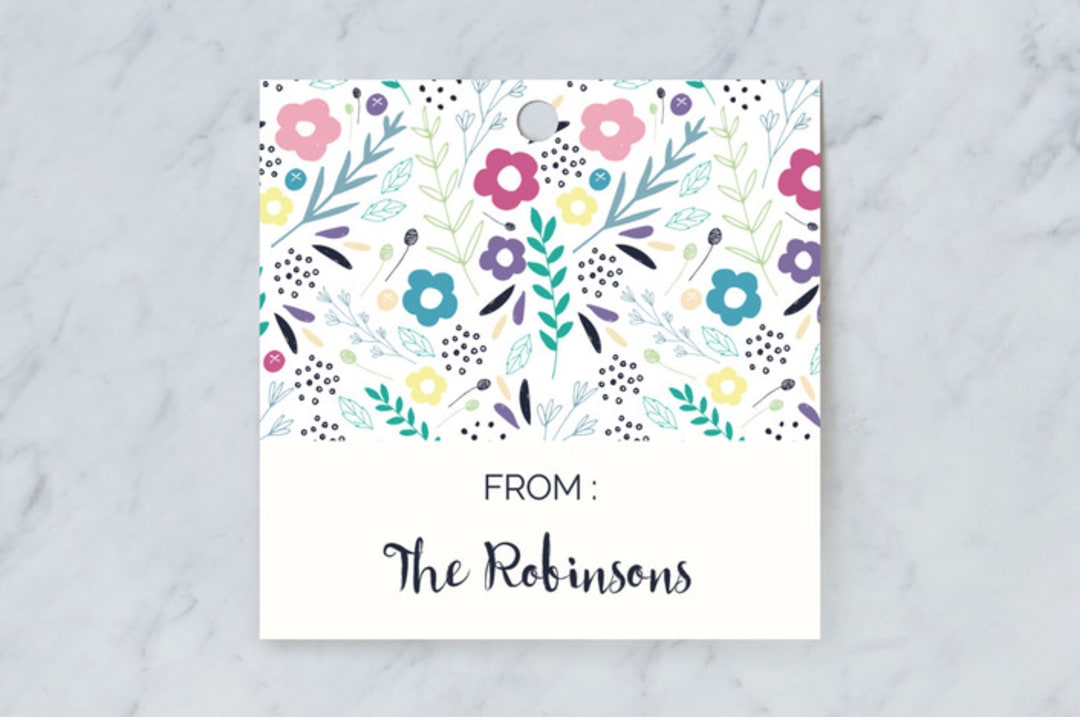 "Sweet Arrivals" - Gift Tags in Cream by Rebecca Humphreys - Front